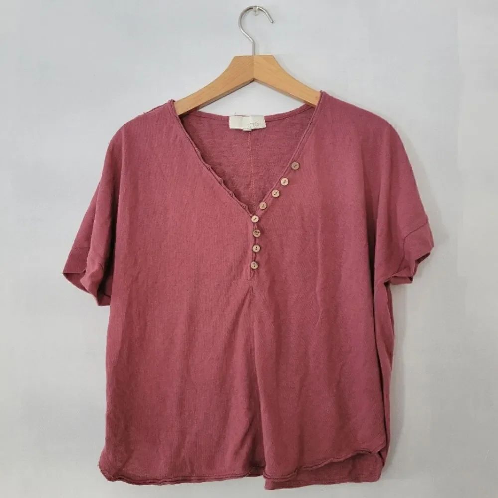 Pinch Mauve Cotton Blend Cropped Tee Medium